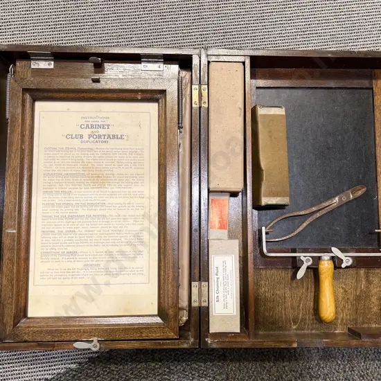 Vintage Cased Portable Stencil Duplicator