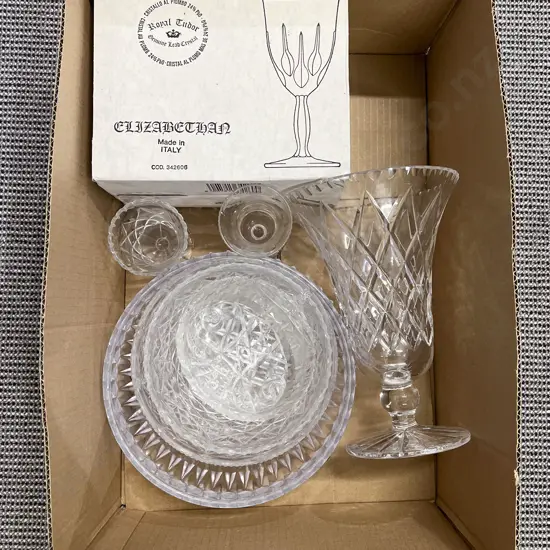 Box Qty of Assorted Crystal & Glassware