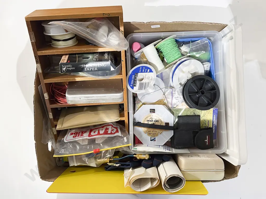 Two Boxes of Assorted Fishing Wire String etc Image 1++