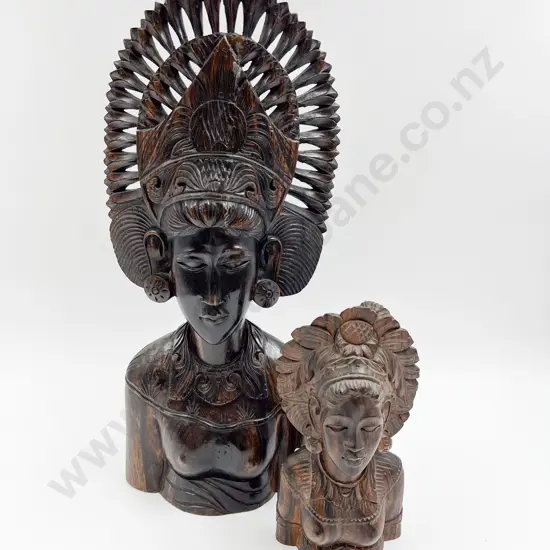 Hardwood Thai Bust together with Smaller Similar Example