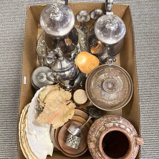 Box Qty of Assorted incl S/P Pottery etc