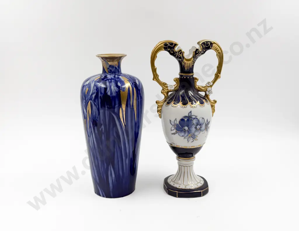 Royal Dux Mantel Vase together with Iris Pattern Vase Image 1++