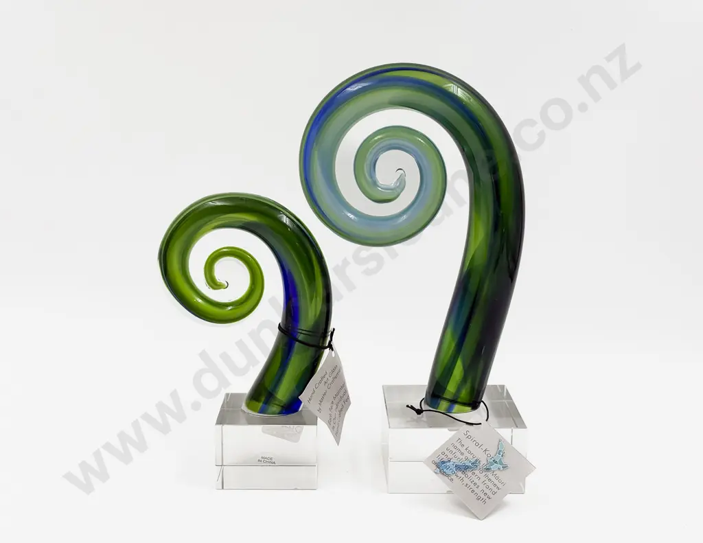 Two Art Glass Koru Image 1++