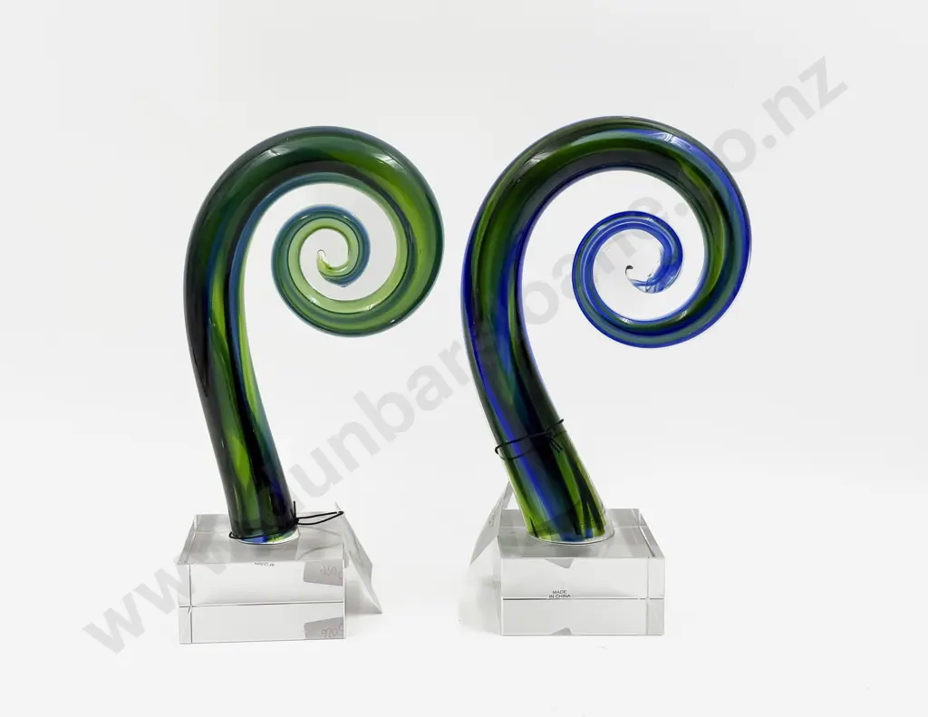 Two Art Glass Koru Image 1++