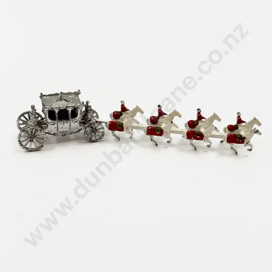 Small Lesney Coronation Coach with Lead Horses