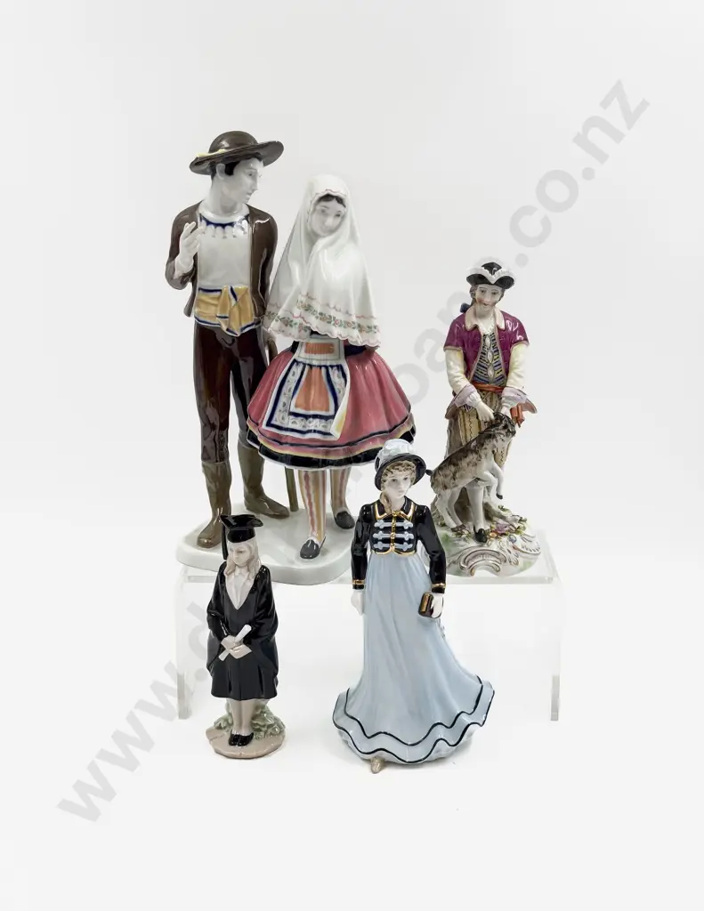 Three Fancy China Figures together with Group Figure Image 1++
