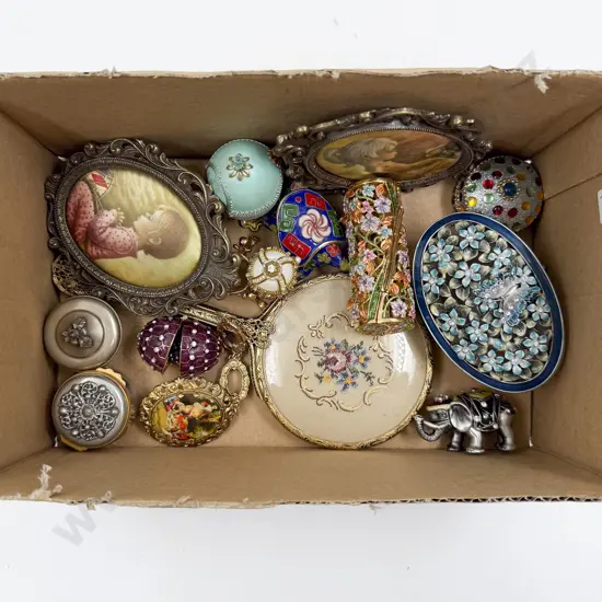 Qty of Assorted Decorative Trinket Boxes & Other Ornaments