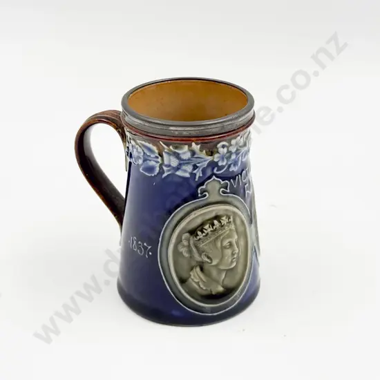Doulton Lambeth Queen Victoria Stoneware Tankard