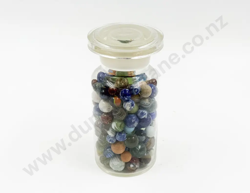 Small Qty of Assorted Vintage Marbles & Chemist Bottle Image 1++