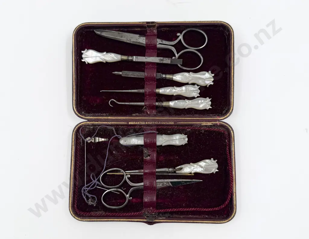 MOP Handled Cased Manicure Set Image 1++