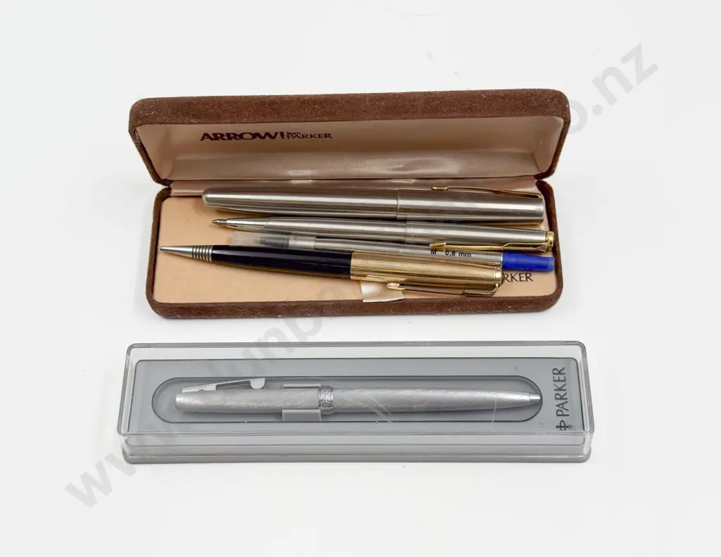 Four Assorted Parker Ballpoint Pens etc Image 1++