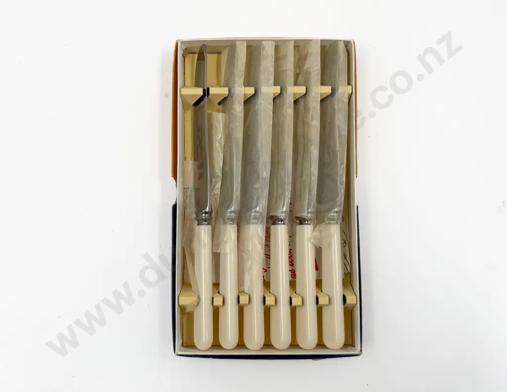 Boxed Bone Handled Six Pce Knife Set Image 1++