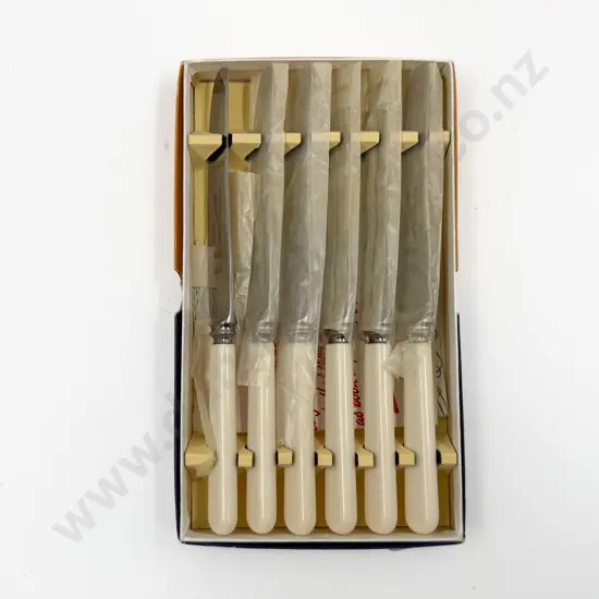 Boxed Bone Handled Six Pce Knife Set