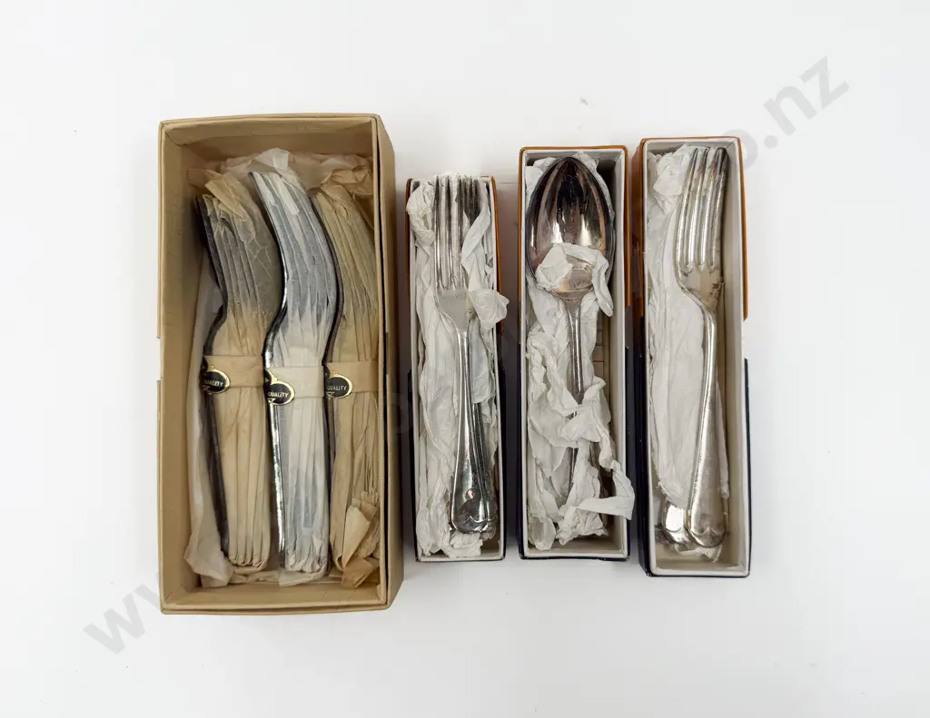 Four Boxed S/P Cutlery Sets Image 1++
