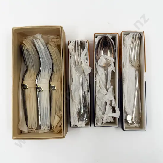 Four Boxed S/P Cutlery Sets