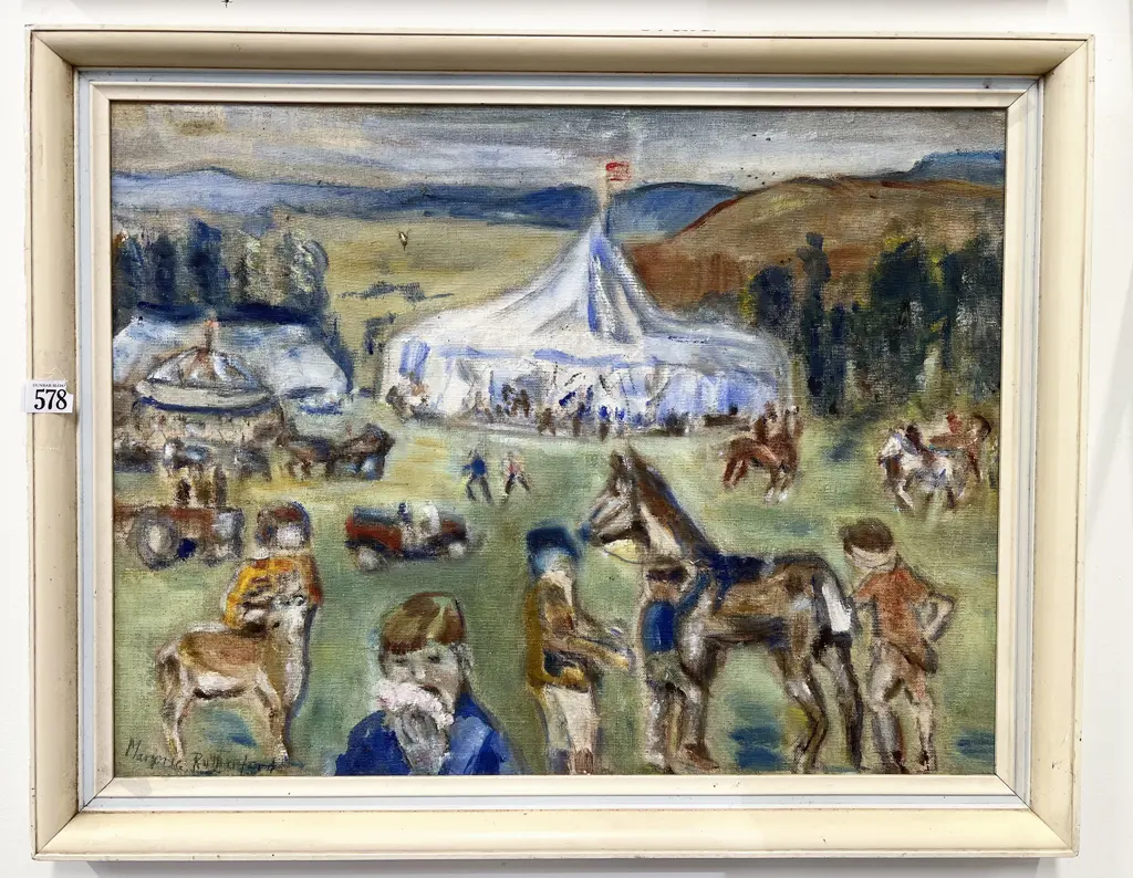 Margery Rutherford - Country Fair - Oil on Board Image 1++