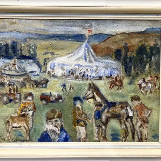 Margery Rutherford - Country Fair - Oil on Board