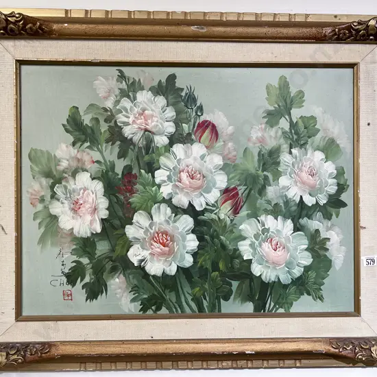 Unknown Artist - Floral Still Life - Oil on Canvas