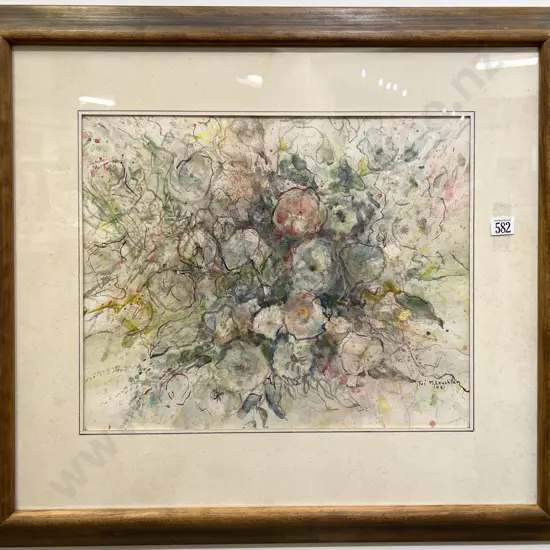 Tui McLauchlan - "Flowers from the Deserted Hours" - Watercolour