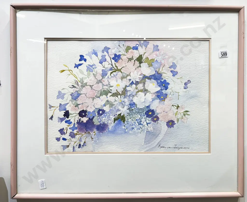 Kath Von Tunzelmann - "Flower Arrangement" - Watercolour Image 1++