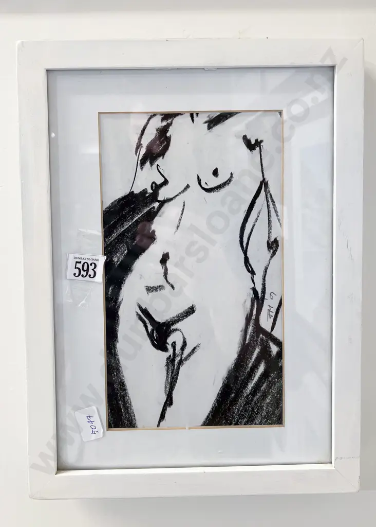 Signed J.M. - Nude Study - Pastel on Paper Image 1++