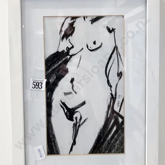 Signed J.M. - Nude Study - Pastel on Paper