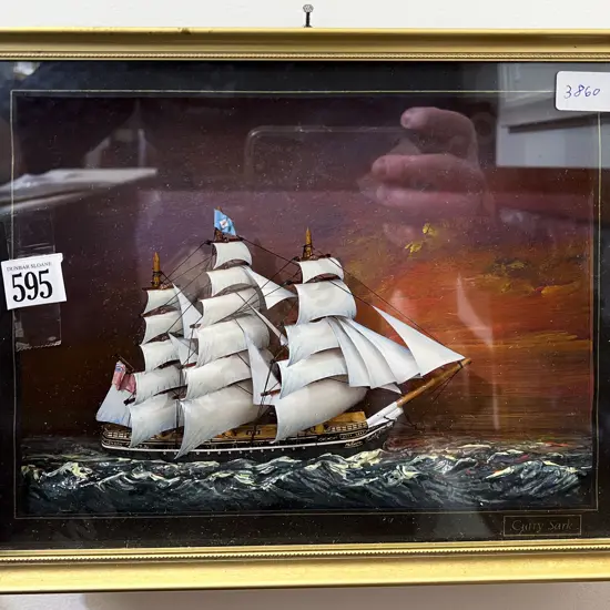 Framed Diorama of the Cutty Sark