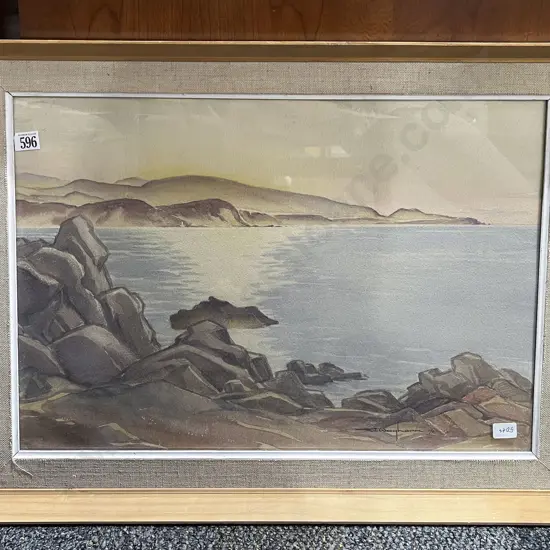 Reg Waghorn - "Wellington Heads" - Watercolour