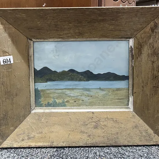 Oak Framed Vintage Coastal Scene