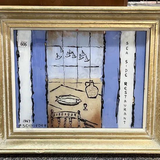 P. Schneider - "Restaurante Ultra Marino" - Mixed Media