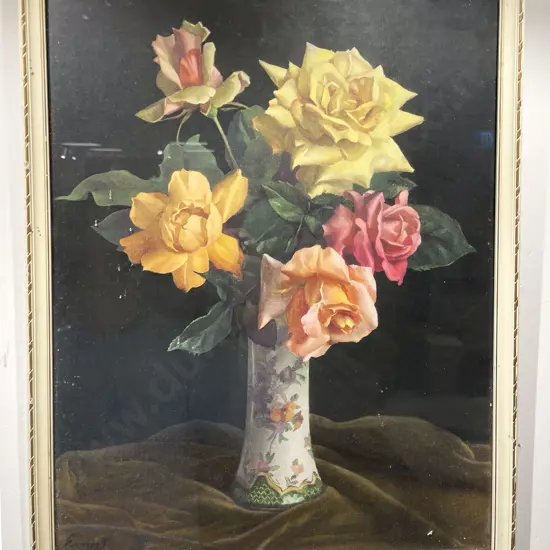 Vintage Floral Still Life Print