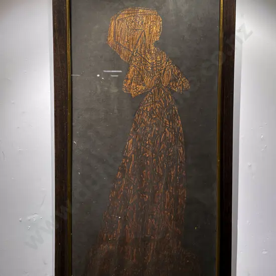 Framed Brass Rubbing