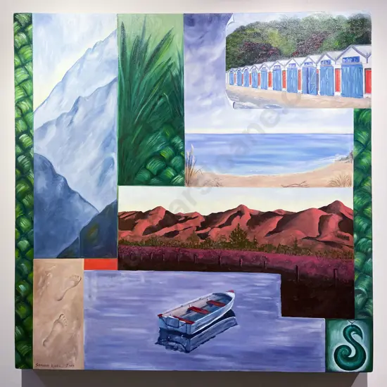 Stephanie Kusel - Segmented NZ Scenes - Oil on Canvas
