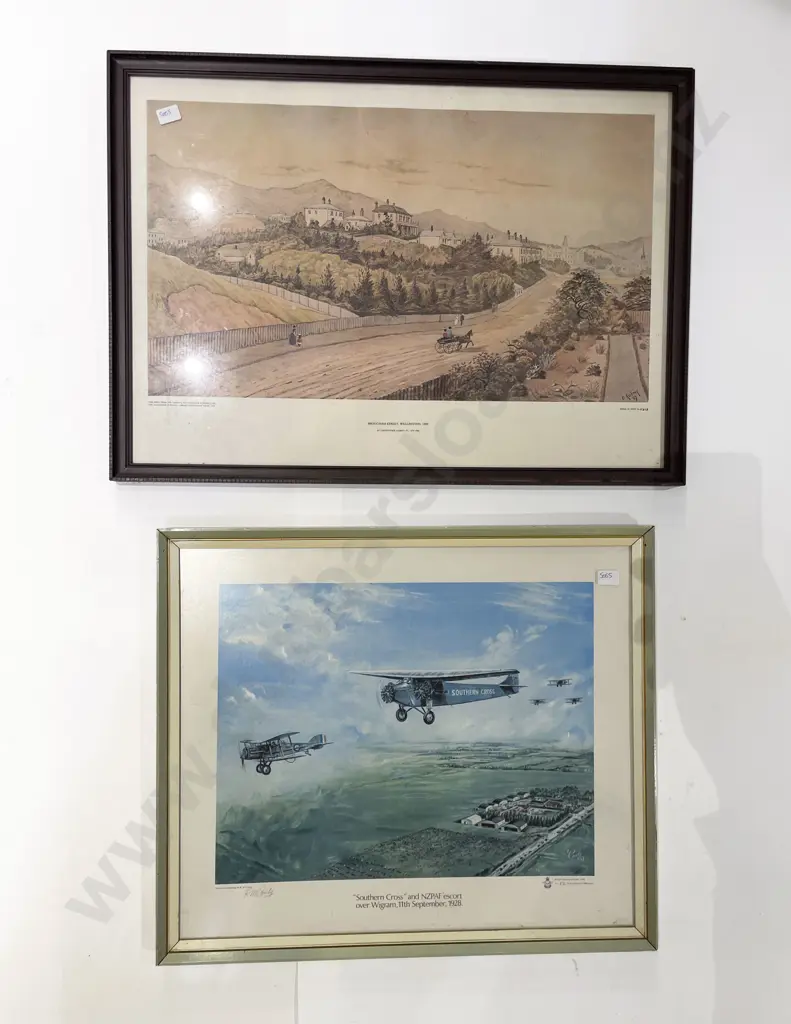 Signed R.M. Conly Print together with Historical Print Image 1++