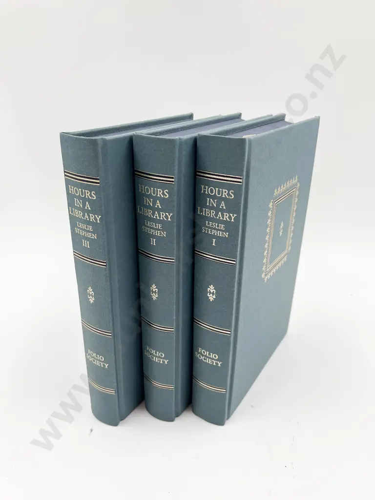 Folio Society "Hours in a Library" Lesley Stephen (Volume One to Three) Image 1++