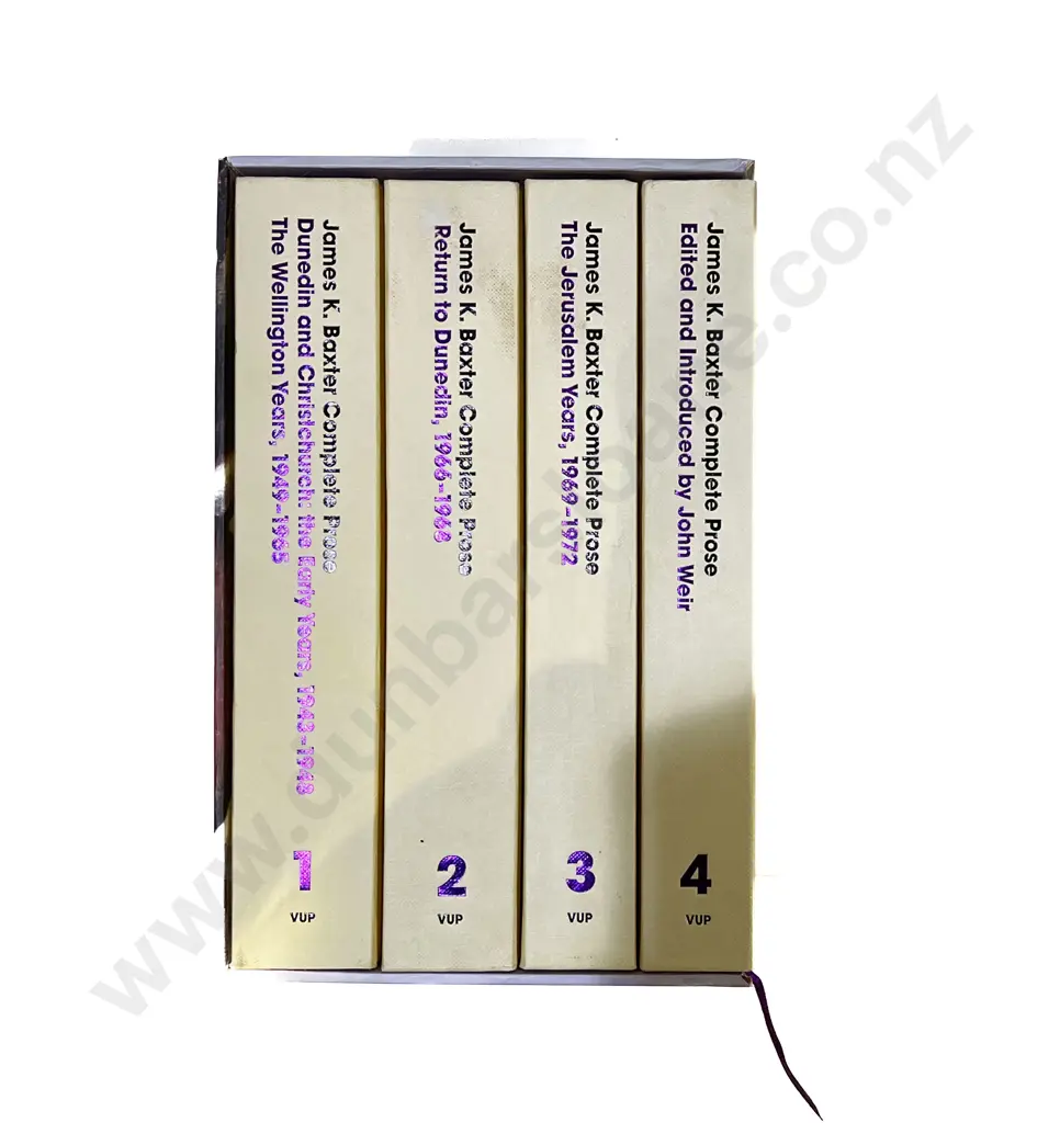 James K. Baxter Complete Prose - Four Volume Box Set Image 1++
