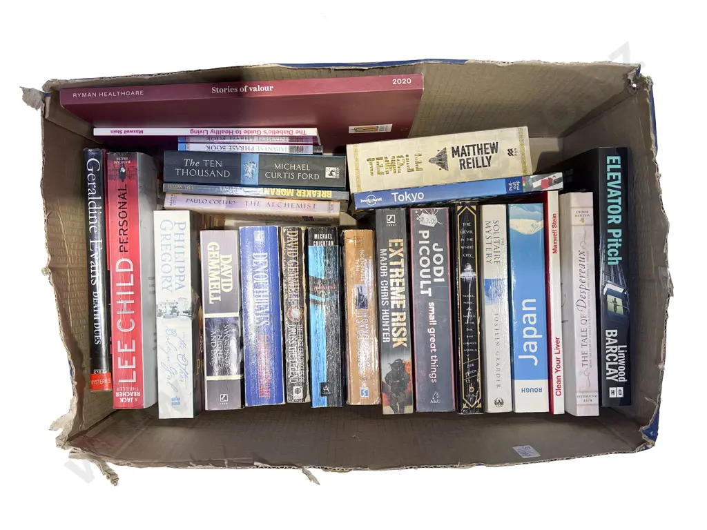Box Quantity of Assorted Books Image 1++