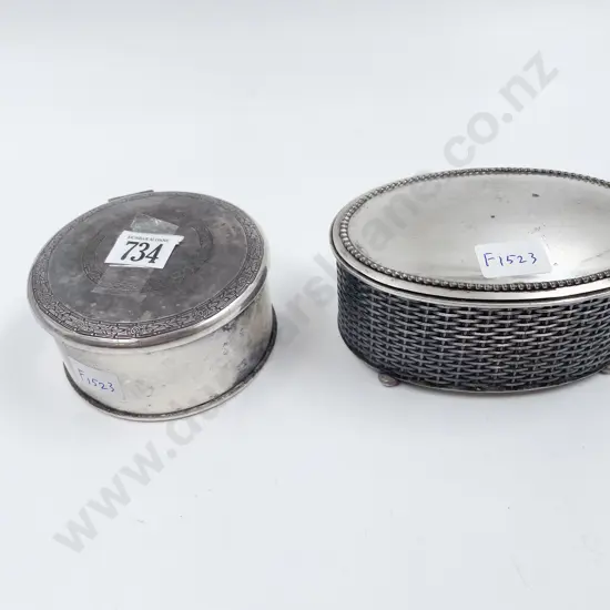 Two American S/P Trinket Boxes