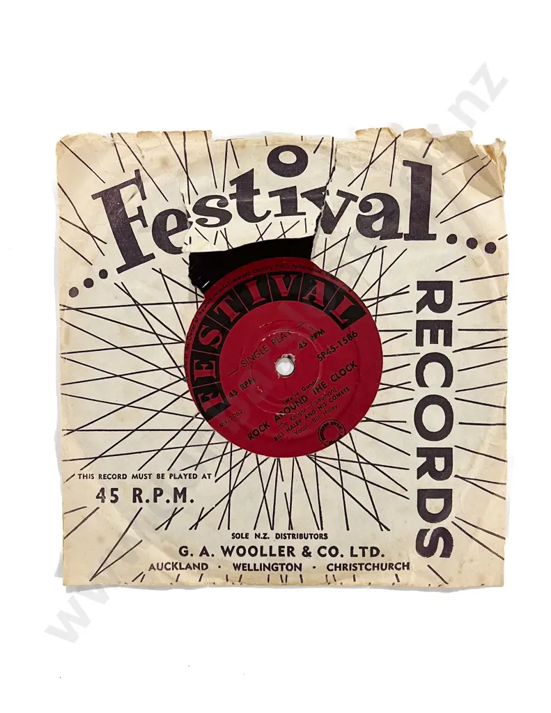 Bill Haley "Rock Around The Clock" Vintage 45rpm Vinyl Record Image 1++