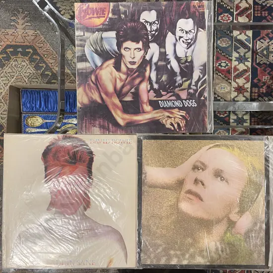 Three Assorted David Bowie Vinyl Records
