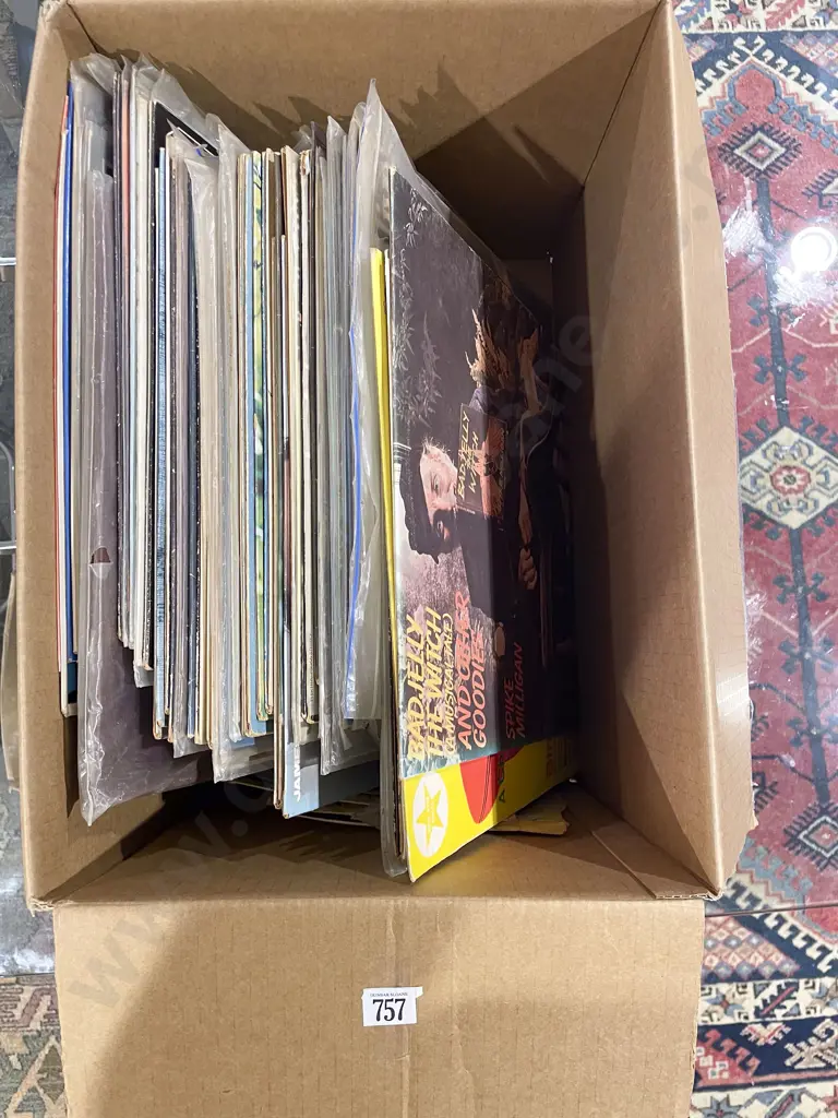 Box of Assorted Vinyl Records Image 1++