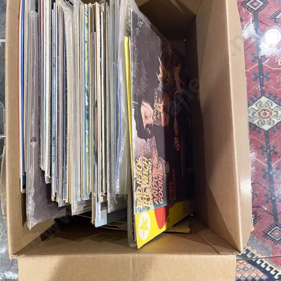 Box of Assorted Vinyl Records