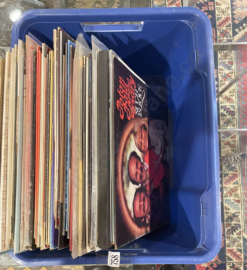Box of Assorted Vinyl Records Image 1++