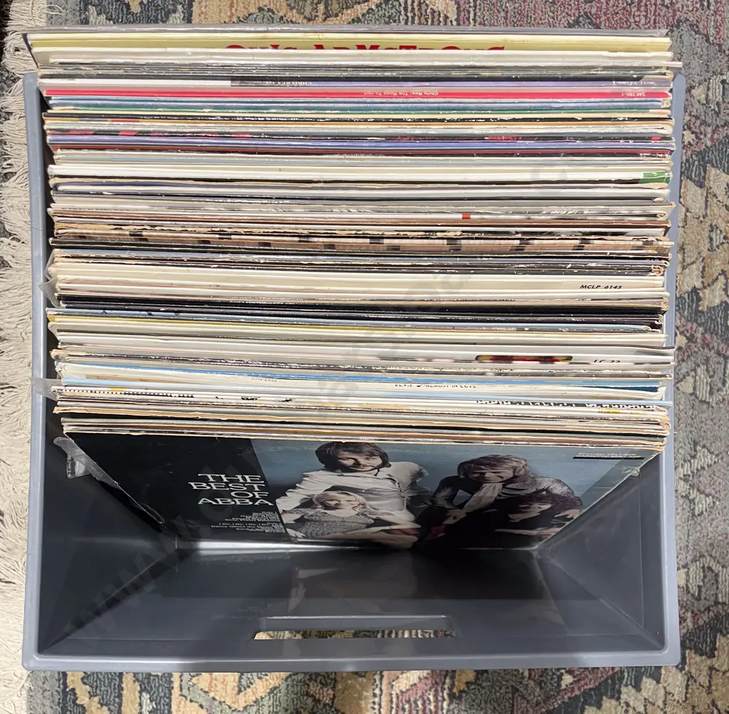 Box of Assorted Vinyl Records Image 1++