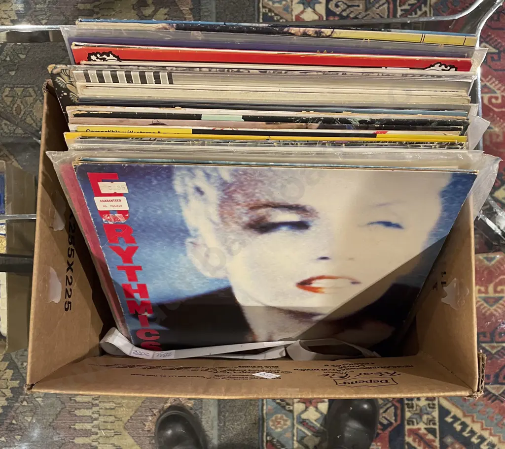 Box of Assorted Vinyl Records Image 1++