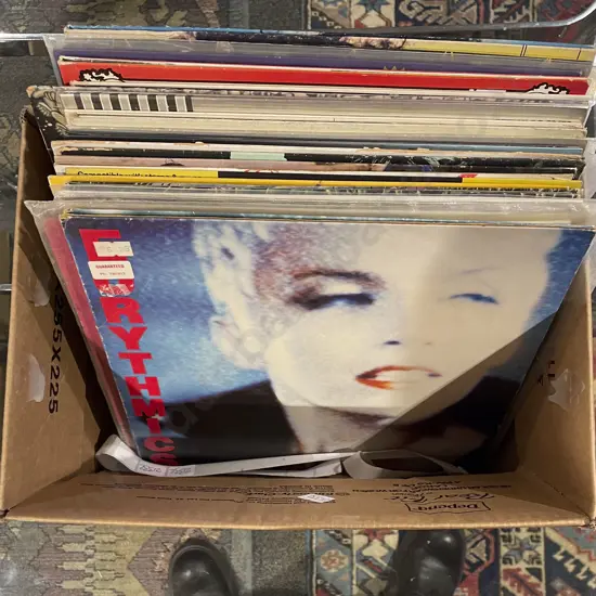 Box of Assorted Vinyl Records