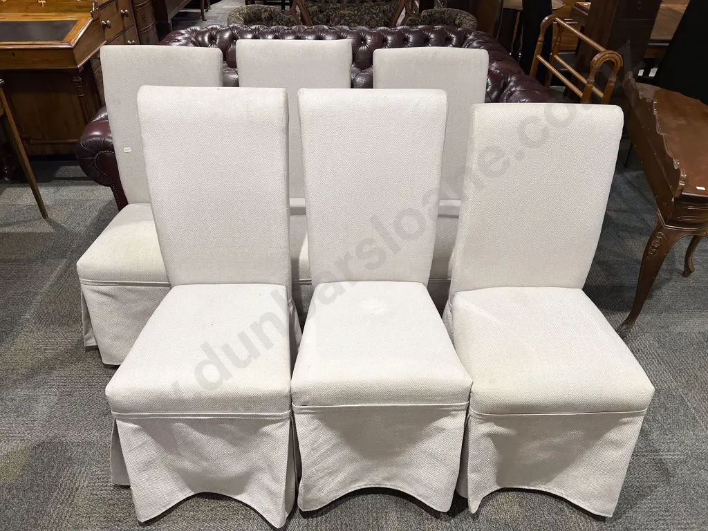 Six Modern High Back Dining Chairs Image 1++