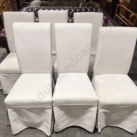 Six Modern High Back Dining Chairs