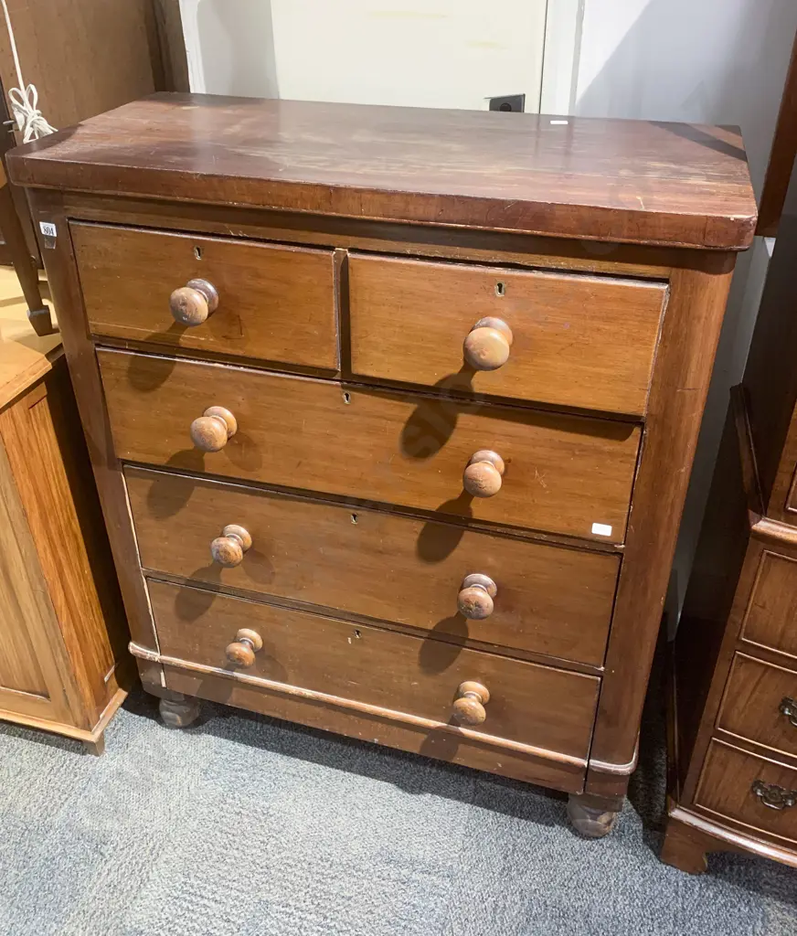 Mahogany Flat Front Chest Image 1++