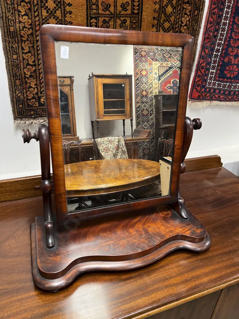 Vict Mahogany Toilet Swing Mirror Image 1++